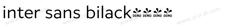 inter sans bilack字体转换